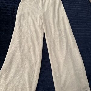 Abercrombie & Fitch Beige Crinkle texture  Pull on pants